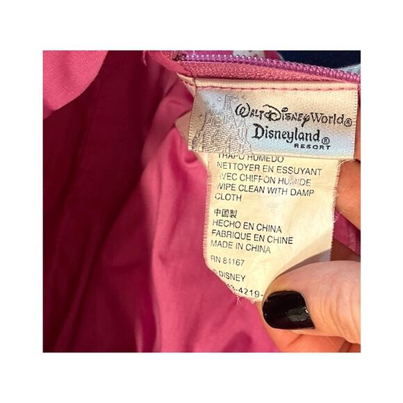 Disney Parks Mickey Silhouette Pink Madras Patchwork Backpack - Picture 4 of 8